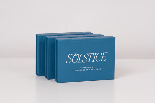 Two blue boxes labeled 'SOLSTICE' on a white background